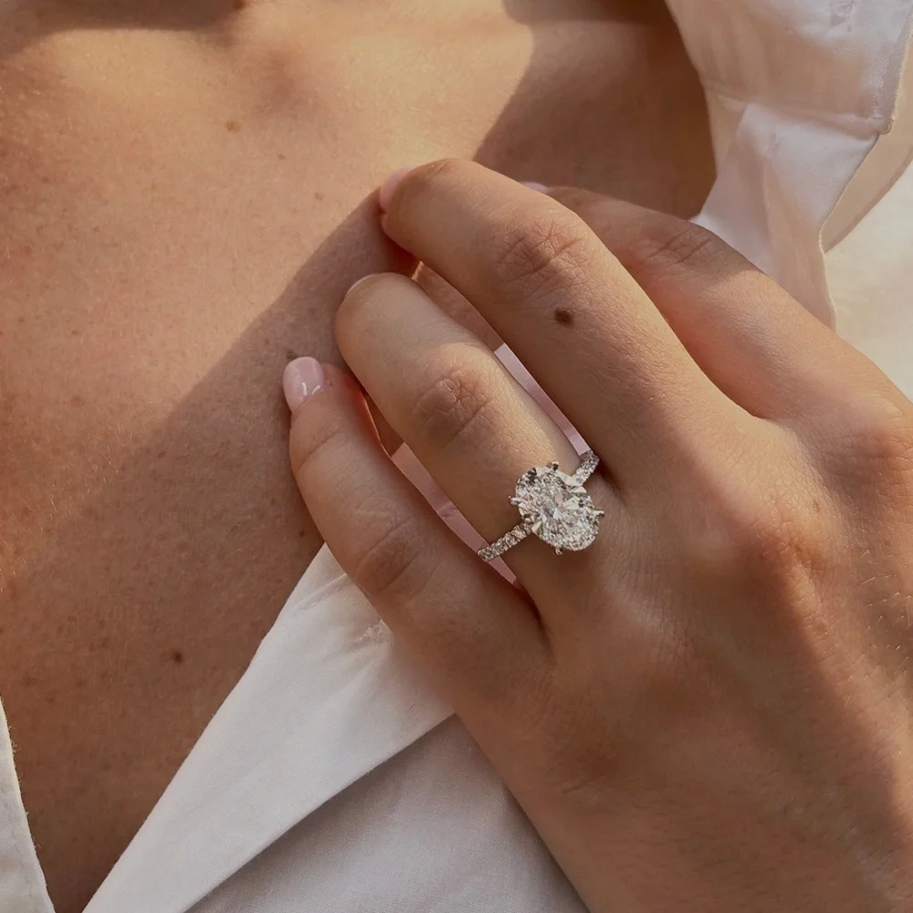 3ct Oval Cut Ring - Picture 4 of 16